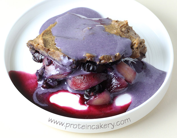 blueberry-peach-protein-cobbler-icing