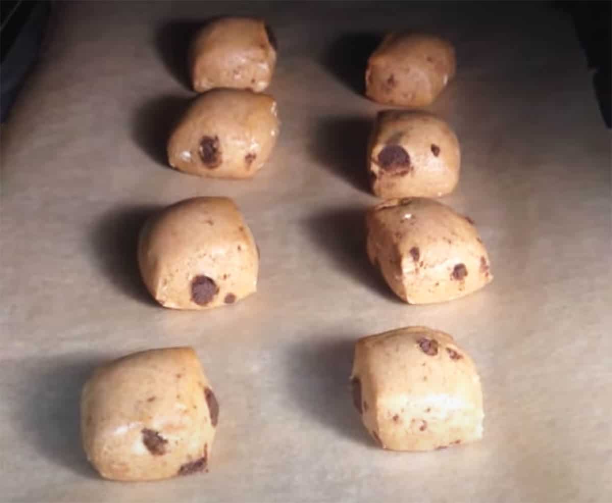 pieces of quest bar puffed up in the oven.