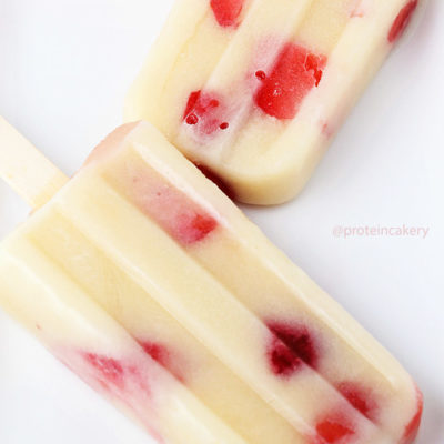 strawberries and cream protein pops