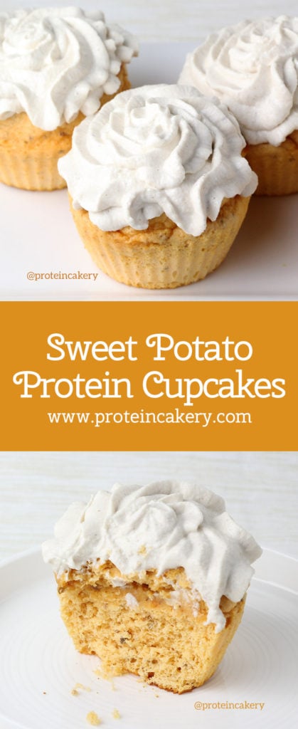 Sweet Potato Protein Cupcakes - gluten free, low carb - Andréa's Protein Cakery