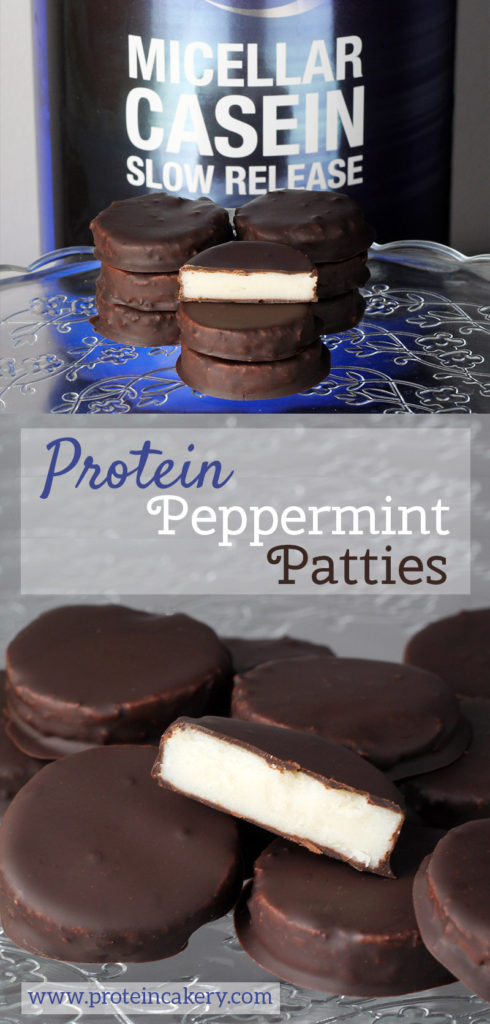 Protein Peppermint Patties made with casein protein - low carb. by Andréa's Protein Cakery