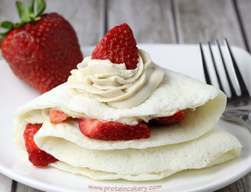 Strawberry Shortcake Protein Crepes