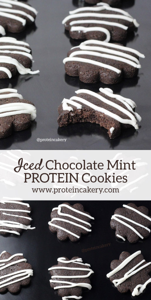 Iced Chocolate Mint Protein Cookies - low carb, gluten free - Andréa's Protein Cakery