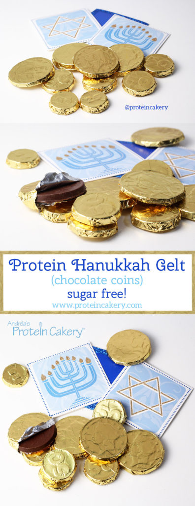 Protein Hanukkah Gelt - sugar free, low carb - Andréa's Protein Cakery
