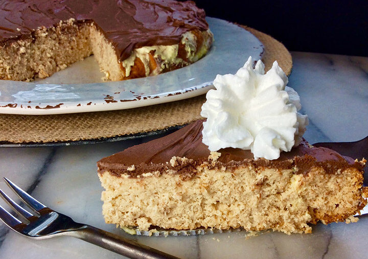 ganache-frosted-custard-cake