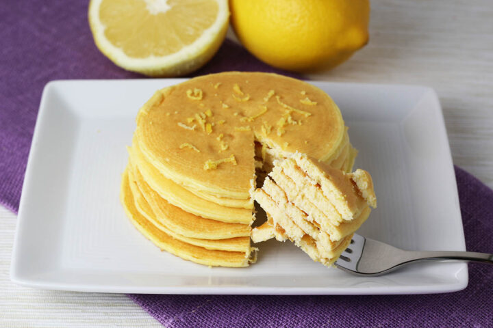Lemon Ricotta Protein Pancakes - proteincakery.com