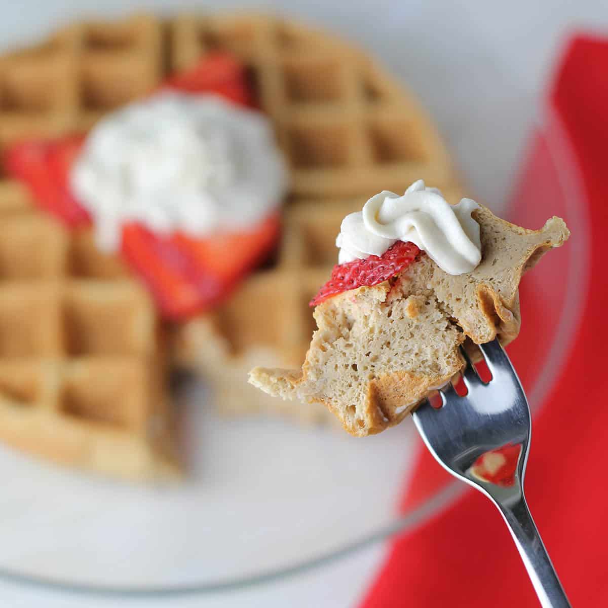 Waffle proteico: 11g de proteína, 63 calorias e low carb 🤩🧇🫰🏻 #lo