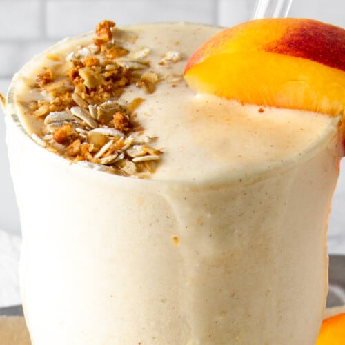 peach cobbler protein shake.