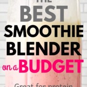 protein smoothie with text overlay.