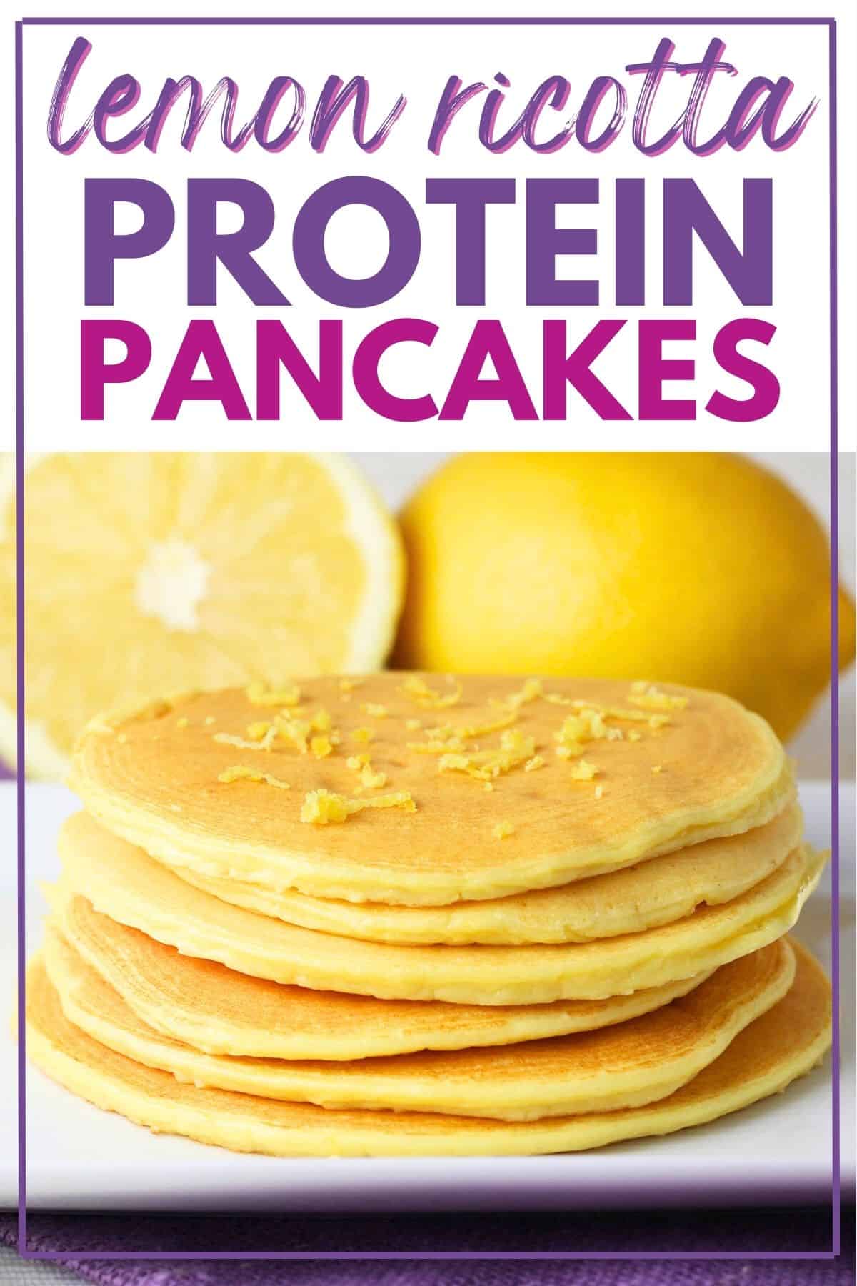 Lemon Ricotta Protein Pancakes - proteincakery.com