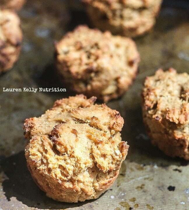 several peanut butter protein muffins.